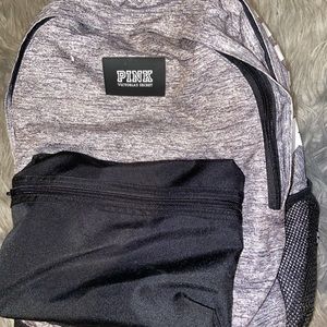 PINK Grey School Backpack